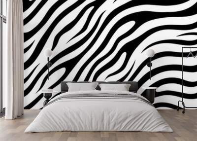 Diagonal zebra skin pattern Wall mural