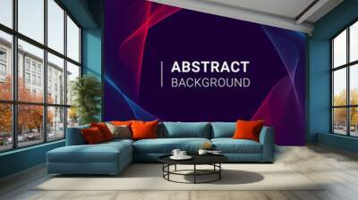 Vertical trendy abstract red and blue background Wall mural