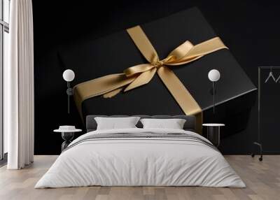 gift box for luxury present or black friday concept backdrop Wall mural