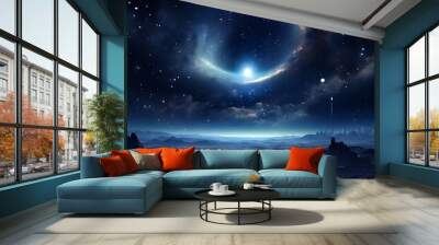 night sky with stars Wall mural