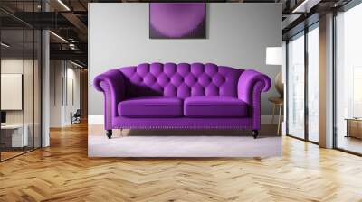 purple sofa in a room Wall mural