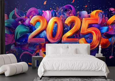 2025 new year Wall mural