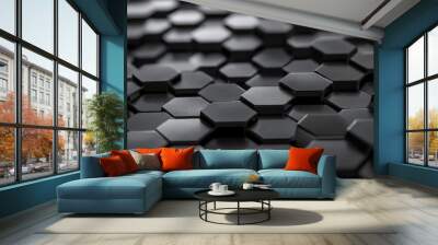 a vibrant abstract wallpaper with a pattern of hexagonal shapes Wall mural