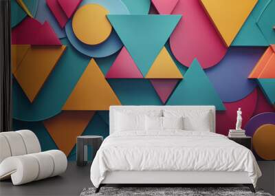 beautiful background  concept geometric shape  Wall mural