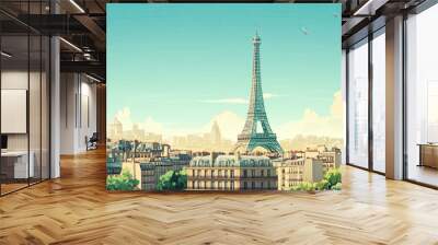 eiffel tower paris Wall mural