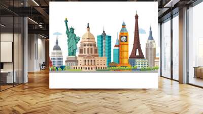 graphic resource for landmark Wall mural