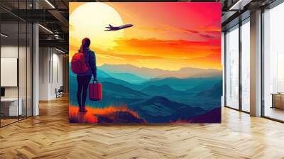 graphic resource for travel and vacation	 Wall mural