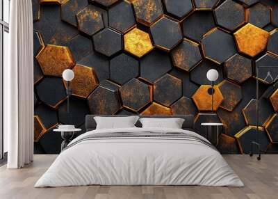 hexagon shape background	 Wall mural