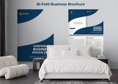 bi-fold brochure design template, Creative corporate business bifold brochure Wall mural