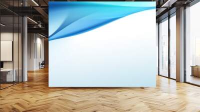 abstract blue smooth wave background (modern and minimal design) Wall mural