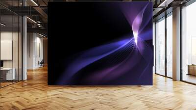 Abstract dark magenta background with mesh and ribbon shape Wall mural