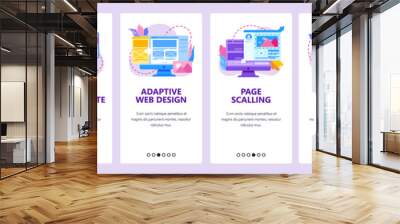 Website and mobile app onboarding screens vector template Wall mural