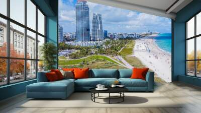 Miami beach florida aerial photos Wall mural