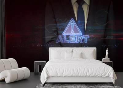 Alert warning symbol abstract 3d illustration Wall mural