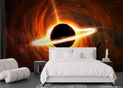 Black hole space exploration by spacecraft Wall mural