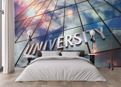 University glass mirrored building Wall mural