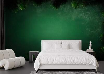 green and black background with grunge border elegant christmas or st patrick s day color Wall mural