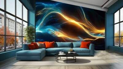 mystical abstract psychic energy waves generative ai Wall mural