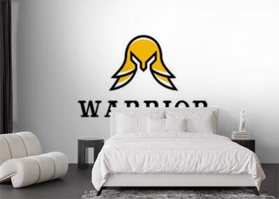 spartan logo design inspiration, spartan helmet, ancient warrio Wall mural