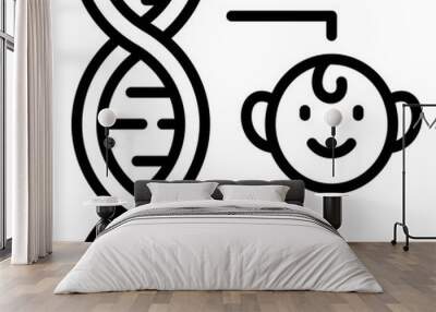 Designer Baby Icon Wall mural