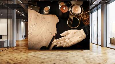 Astrological forecast, mysticism and science concept. Wall mural