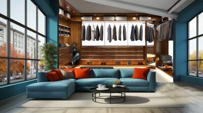 big modern wardrobe for men Wall mural