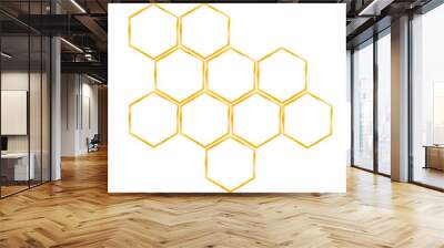 honeycomb illustration isolated on white background Wall mural