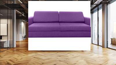 furniture Violet color sofa bed multi function with isolated on a transparent background Wall mural