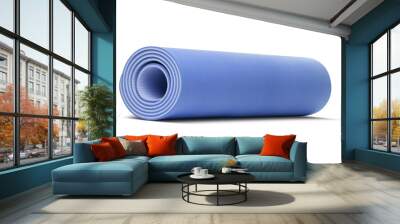 Mat for fitness isolated on a transparent background Wall mural