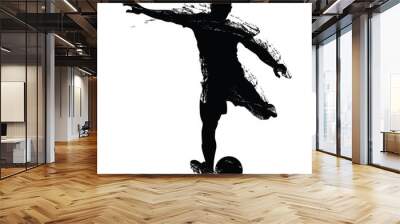 vector soccer player silhouette. Wall mural