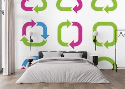 colorful cycle arrows. vector illustration. Wall mural