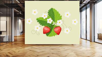 strawberry twig Wall mural