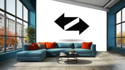 Arrow transfer symbols icon with shadow Wall mural