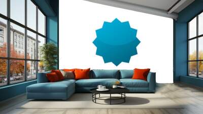 Blank starburst shape with blank space icon isolated on transparent background Wall mural