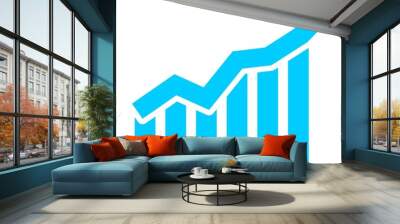 business graph and chart Wall mural