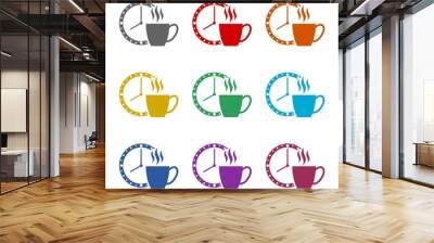 Coffee break icon isolated on white background. Set icons colorful Wall mural