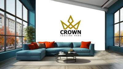 Creative Crown abstract Logo design template. Crown logo icon Wall mural