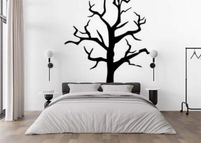 Dead tree icon isolated on white background Wall mural