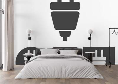 Electric plug icon - vector icons set Wall mural