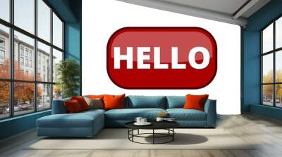 Hello icon. Vector stock. Wall mural