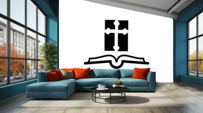 Holy bible book icon isolated on white background Wall mural