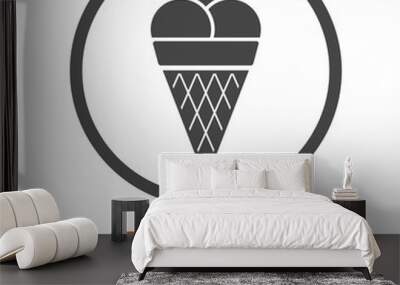 Ice cream icon, 6 Colors Included Wall mural