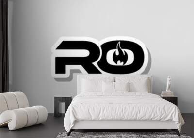 Initial RO letter logo Sticker Wall mural