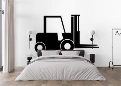 Lifting machine sign for mobile concept and web design. Forklift icon   Wall mural