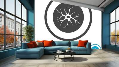 Nerves cell ring icon, color set Wall mural