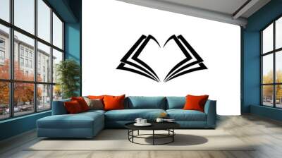 Open book icon isolated on white background Wall mural