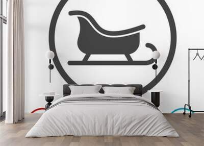 Sleigh icons set Wall mural