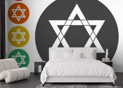 Star of David icon  Wall mural