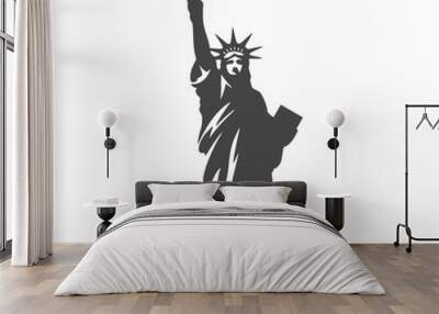 Statue of Liberty icon - Illustration  Wall mural