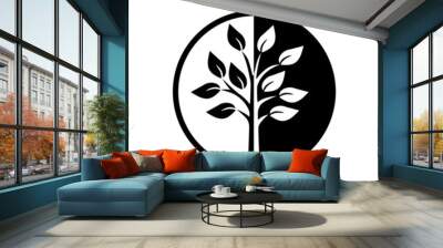 Tree of life icon isolated on white background Wall mural